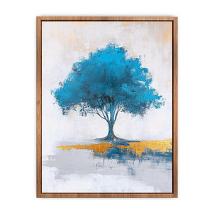 Blue Tree Canvas Painting 