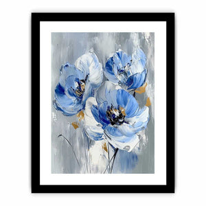 Blue Flowers Canvas Painting 