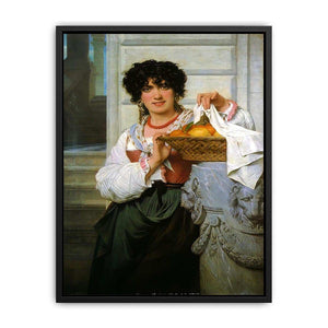 Pisan Girl with Basket of Oranges and Lemons Canvas Print