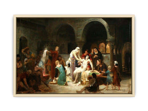 Sainte Élisabeth de Hongrie soignant les malades  Art Print