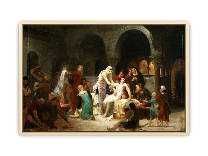 Sainte Élisabeth de Hongrie soignant les malades  Art Print