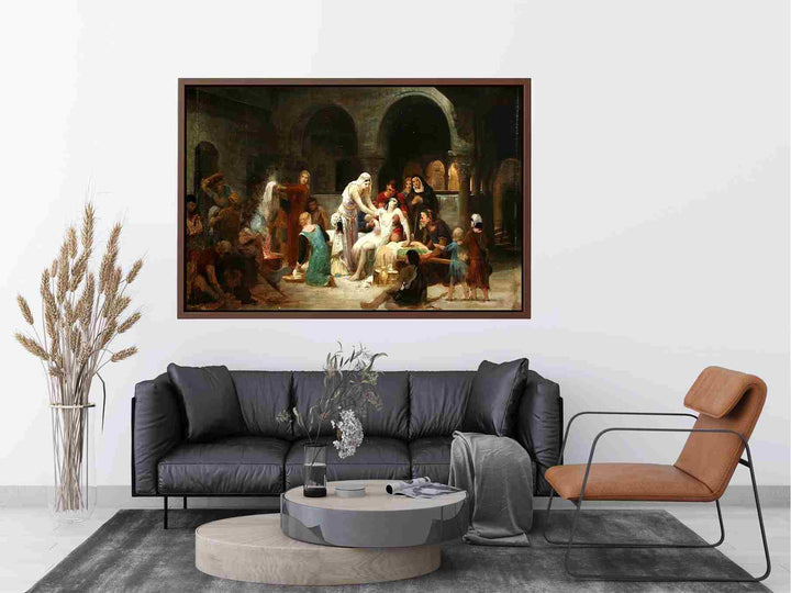 Sainte Élisabeth de Hongrie soignant les malades Painting