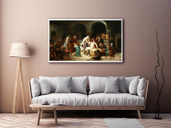 Sainte Élisabeth de Hongrie soignant les malades  Painting