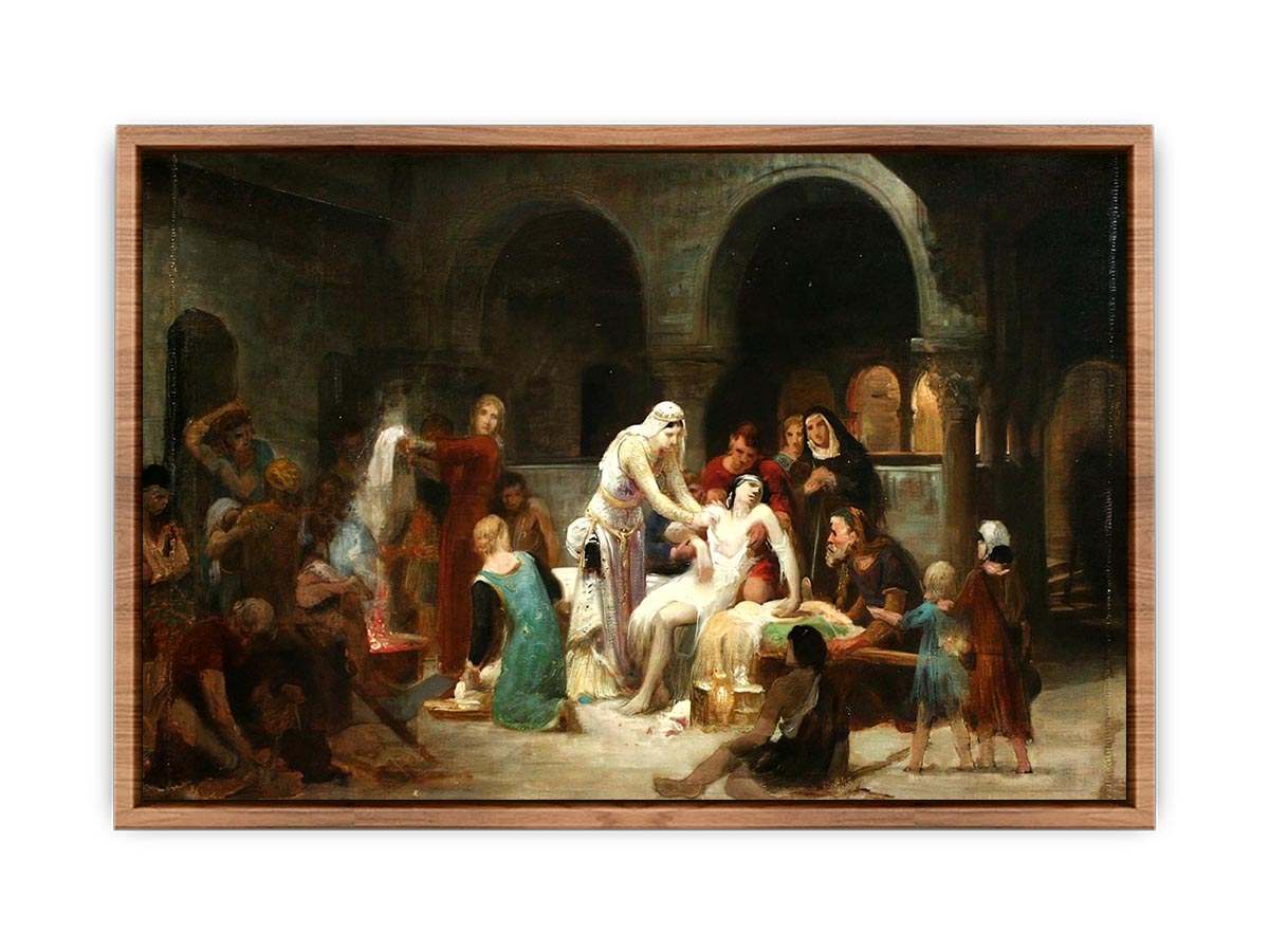 Sainte Élisabeth de Hongrie soignant les malades  Poster