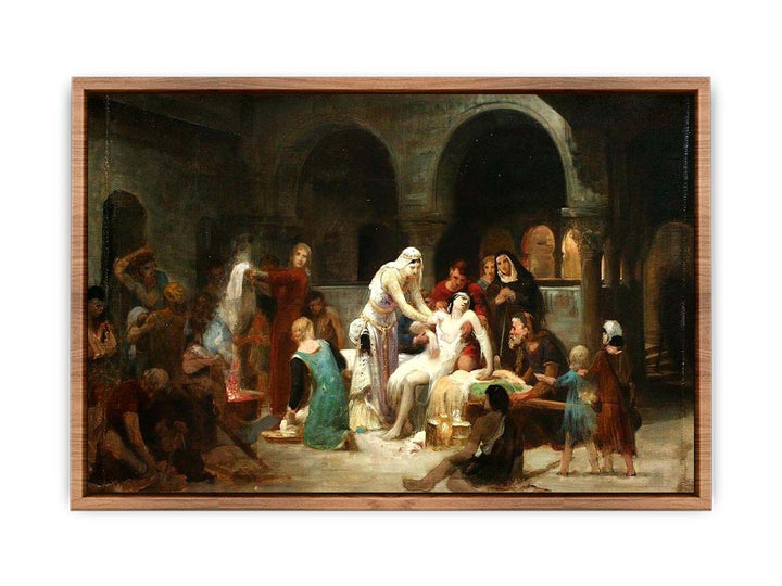 Sainte Élisabeth de Hongrie soignant les malades  Poster