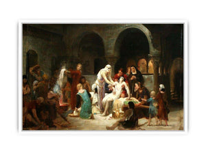 Sainte Élisabeth de Hongrie soignant les malades Framed Print