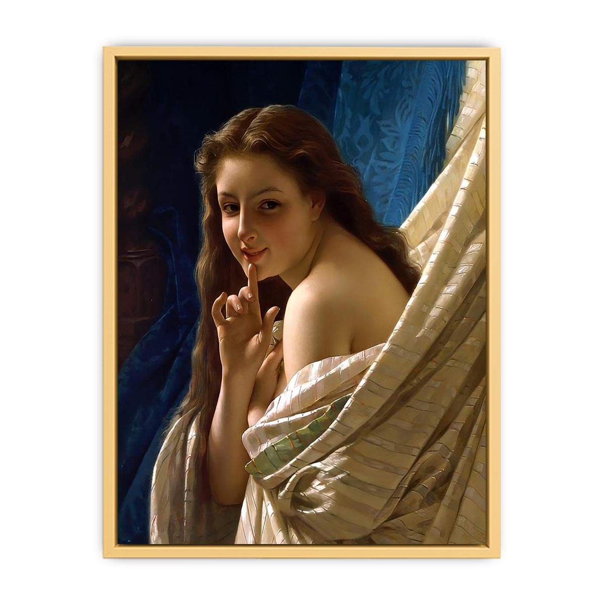 Portrait of a Young Woman  Painting  by  Pierre Auguste Cot Streched canvas