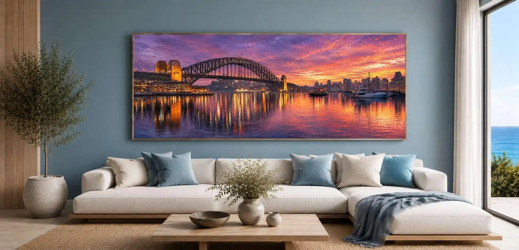 Sydney Harbour Bridge Dawn Panorama Canvas Print  Panorama