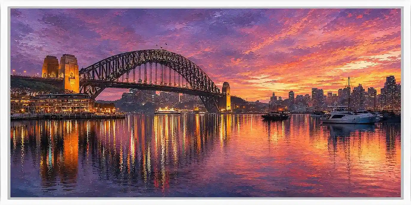 Sydney Harbour Bridge Dawn Panorama Canvas Print  Panorama