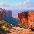 Kings Canyon Panorama Canvas Print