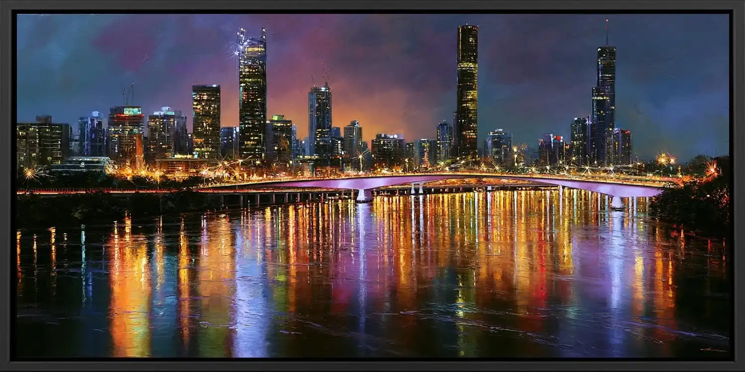 Brisbane River City Panorama Canvas Print