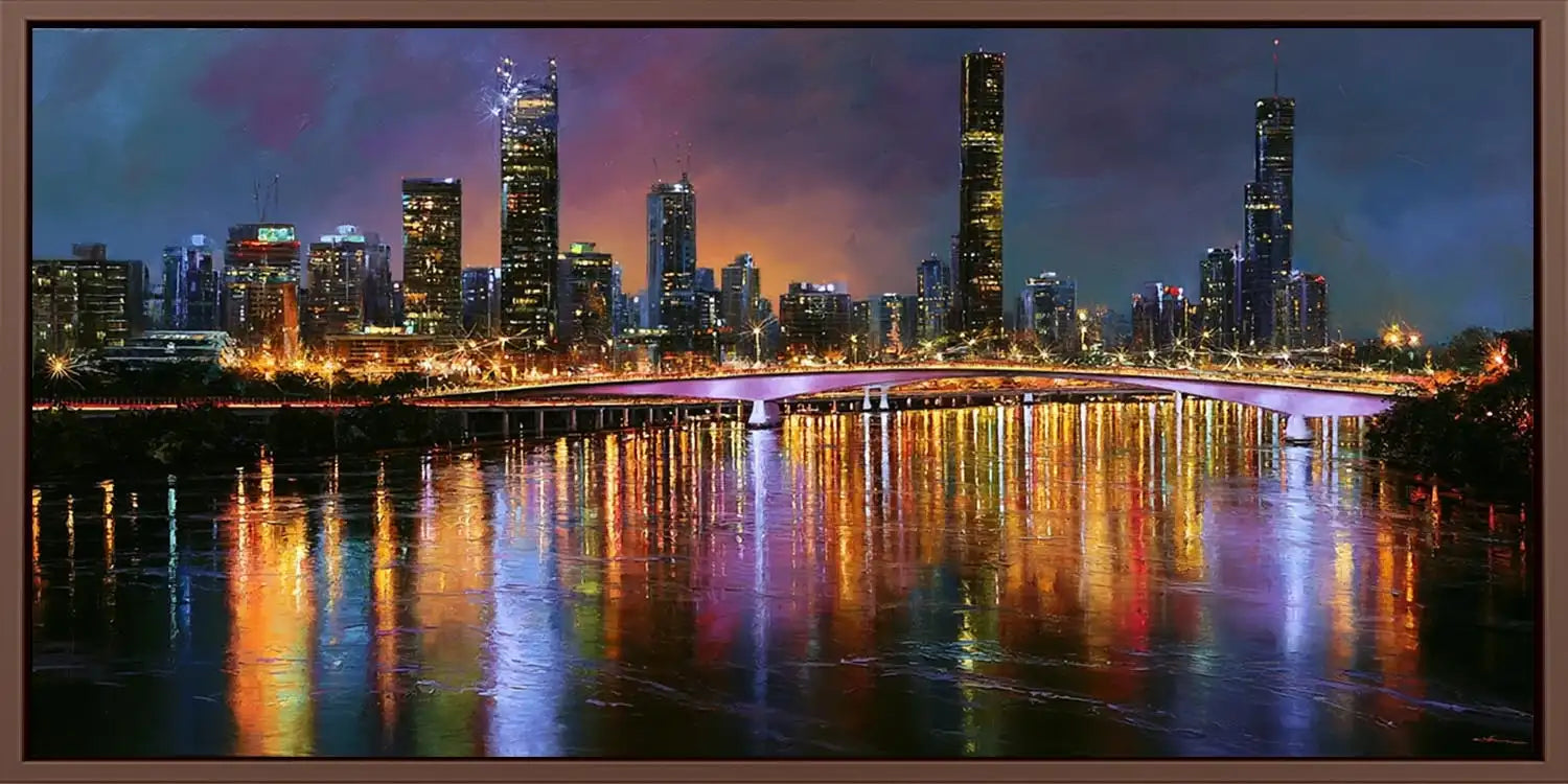 Brisbane River City Panorama Canvas Print