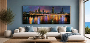 Brisbane River City Panorama Canvas Print