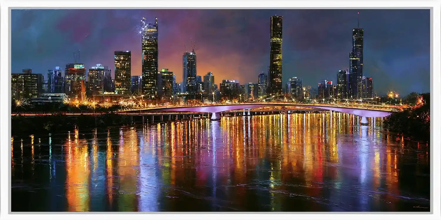 Brisbane River City Panorama Canvas Print
