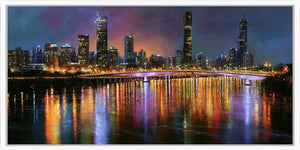 Brisbane River City Panorama Canvas Print