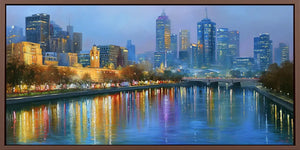 Melbourne Yarra River Panorama Canvas Print