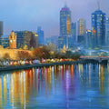 Melbourne Yarra River Panorama Canvas Print
