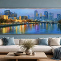 Melbourne Yarra River Panorama Canvas Print