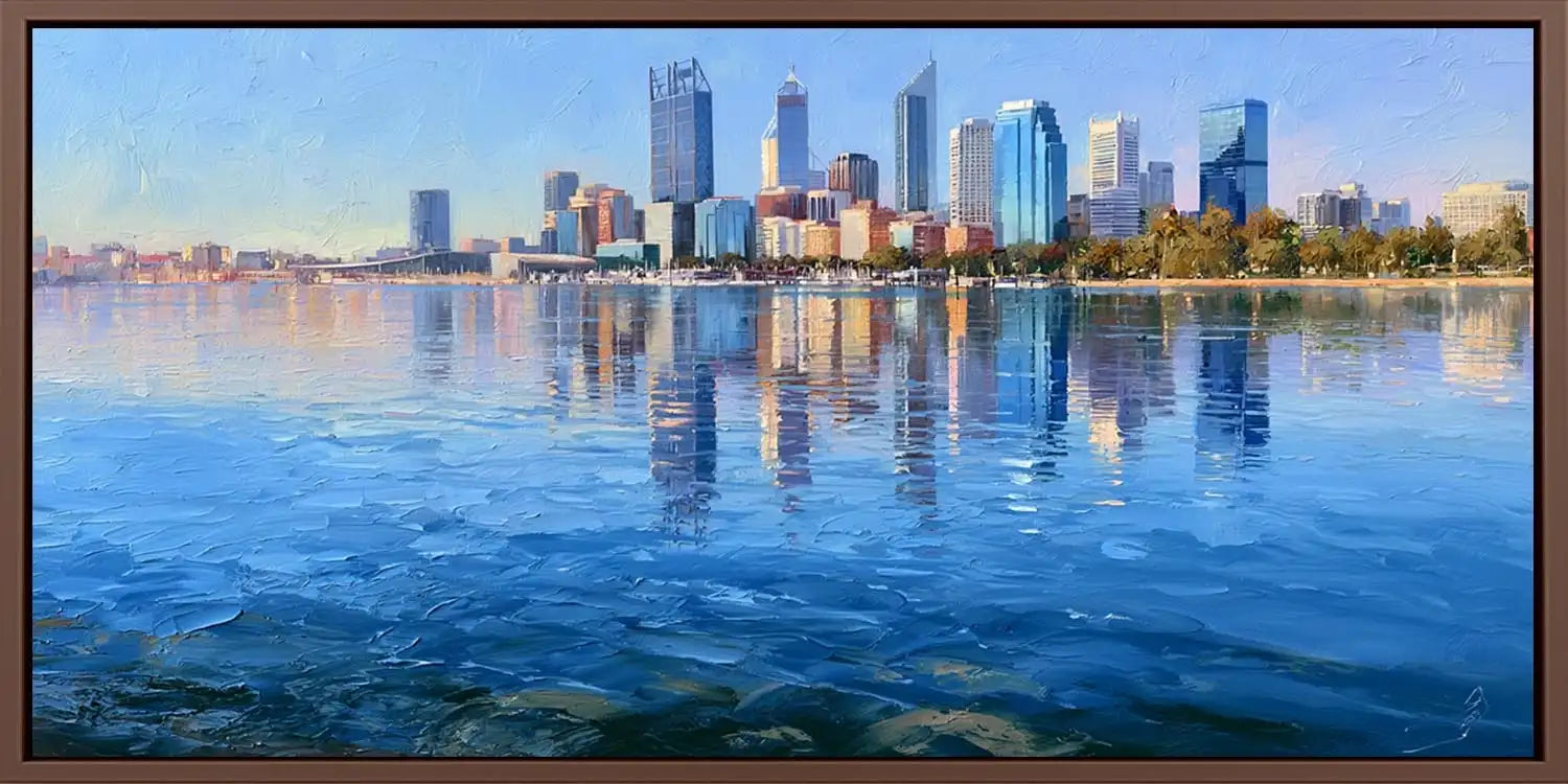 Perth Swan River Panorama Wall Art