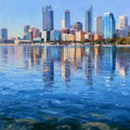 Perth Swan River Panorama Wall Art