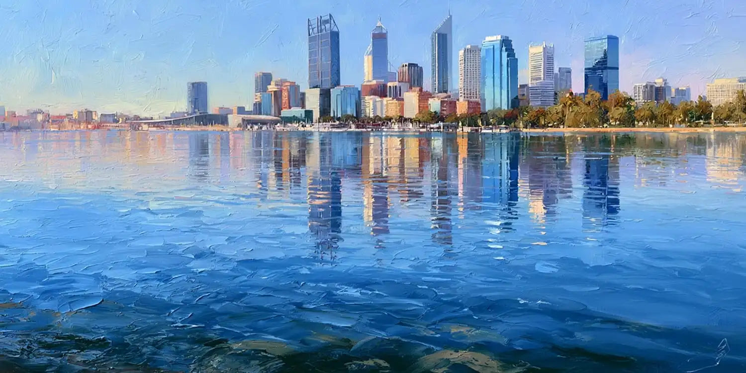 Perth Swan River Panorama Wall Art