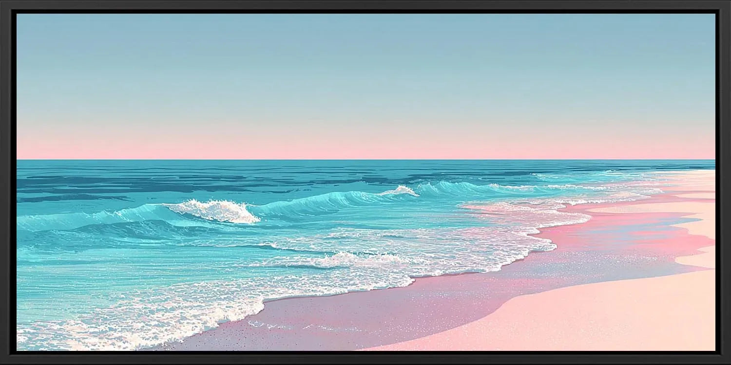 Pastel Shoreline Panoramic Canvas Print