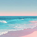 Pastel Shoreline Panoramic Canvas Print