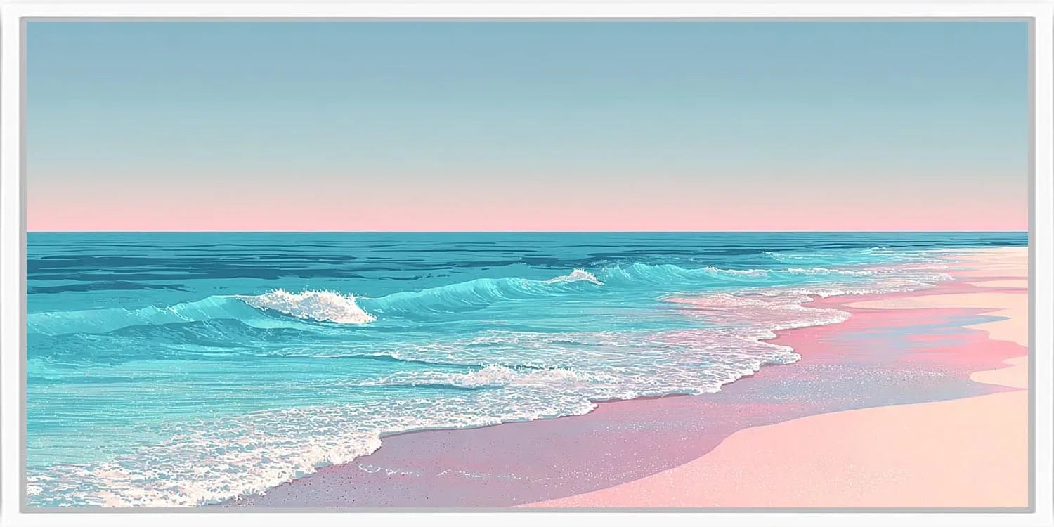Pastel Shoreline Panoramic Canvas Print