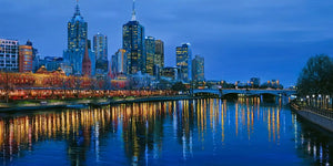 Melbourne City Skyline Panorama Canvas Print
