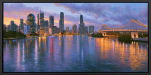 Brisbane City Lights Panorama Canvas Print