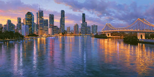 Brisbane City Lights Panorama Canvas Print