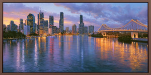 Brisbane City Lights Panorama Canvas Print
