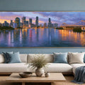 Brisbane City Lights Panorama Canvas Print