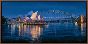 Sydney Harbour at Night Panorama Wall Art