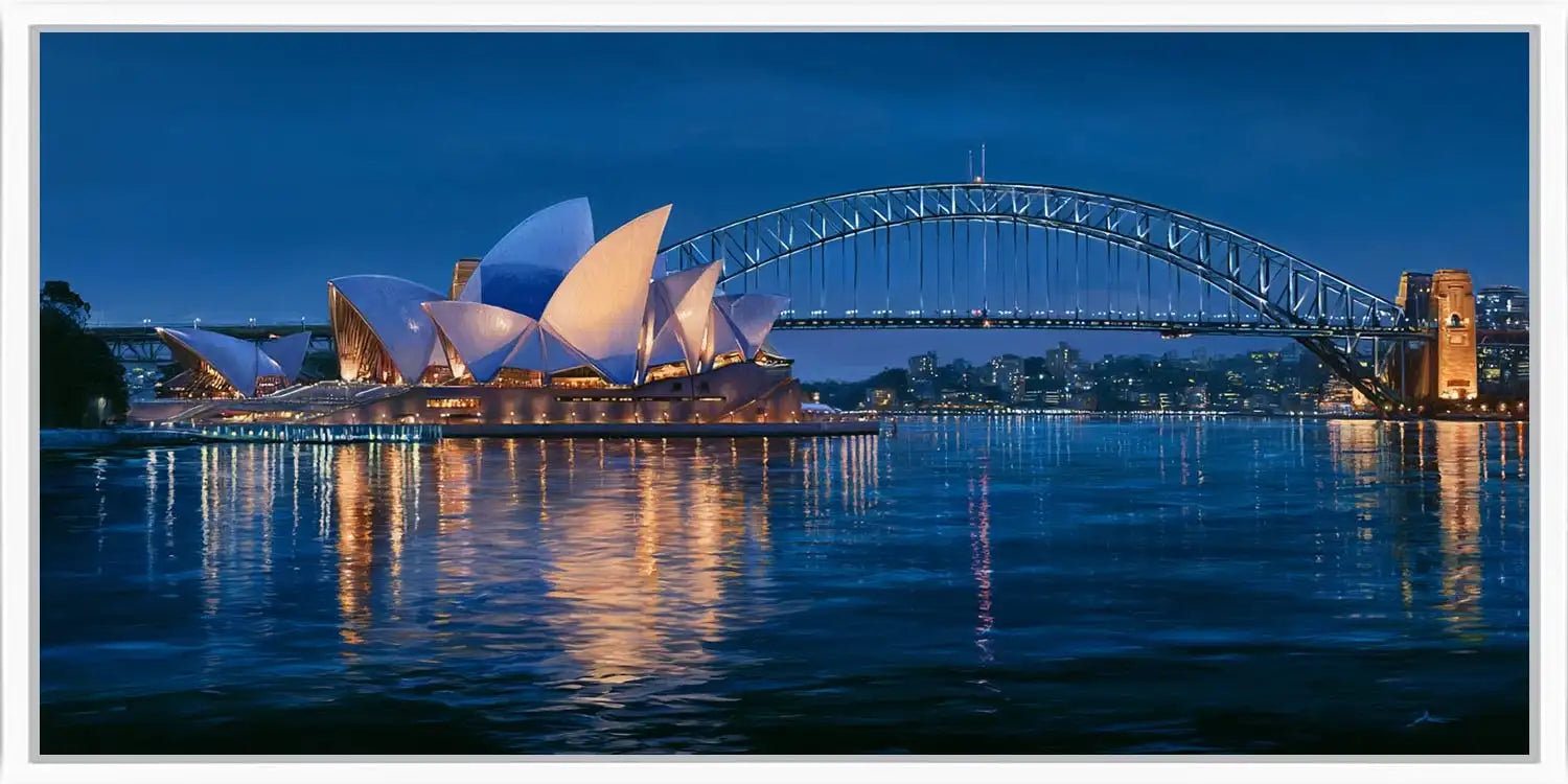 Sydney Harbour at Night Panorama Wall Art