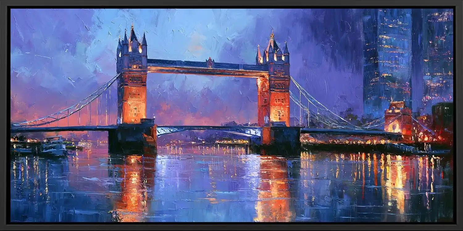 London Thames & Tower Bridge  Panorama Painting 