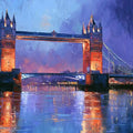 London Thames & Tower Bridge  Panorama Painting 