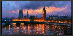 London Westminster & Big Ben Panorama Painting 