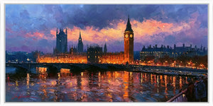 London Westminster & Big Ben Panorama Painting 