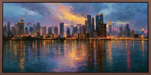 Manhattan Skyline Panorama Painting 