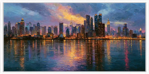 Manhattan Skyline Panorama Painting 