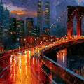  Brooklyn Bridge & Manhattan  Painting 