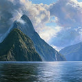 Milford Sound  New Zealand Panoramic painting
