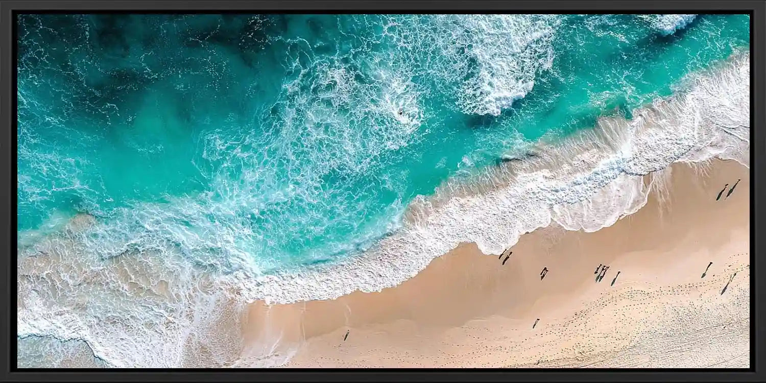 Aerial Tide Panoramic Canvas Print