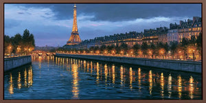 Eiffel Tower & Seine River Panoramic painting