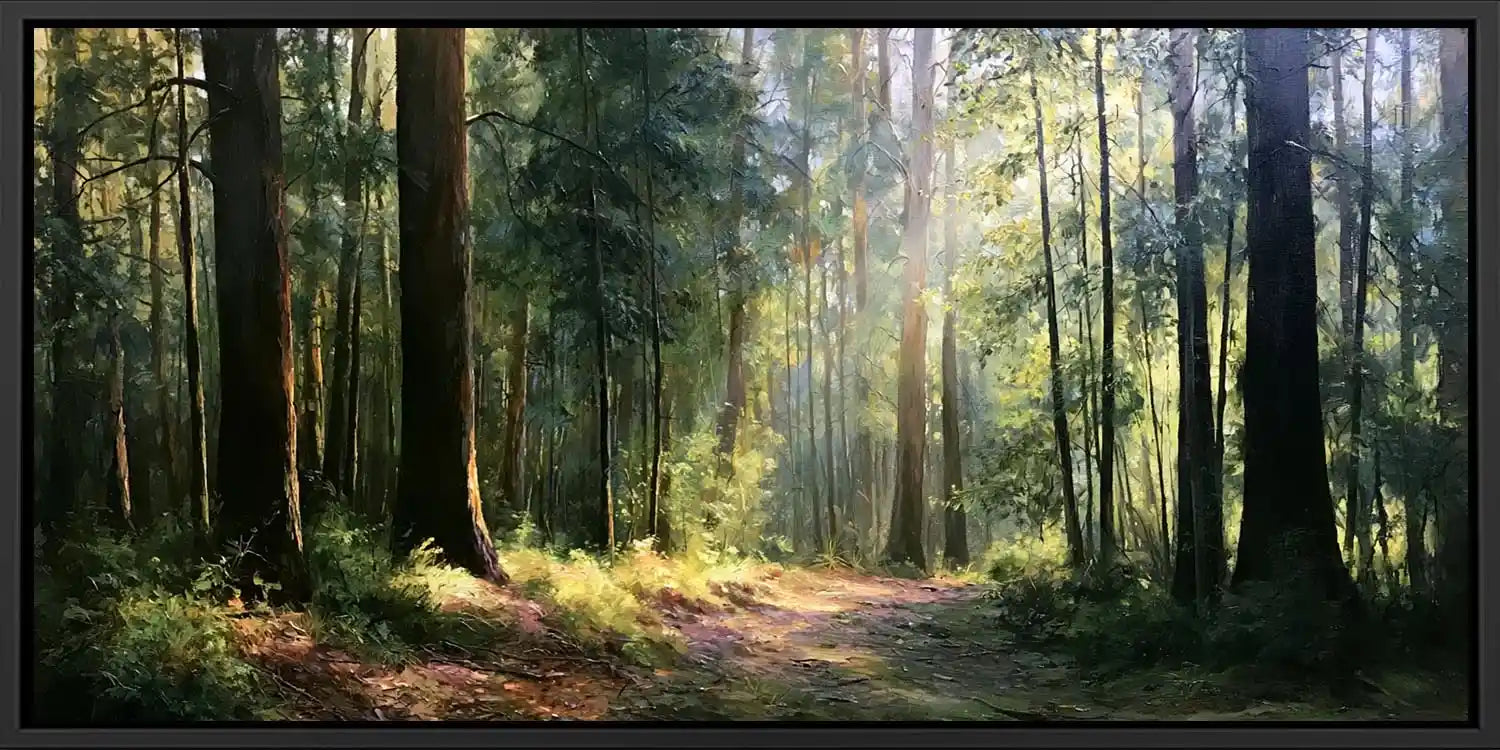 Australain Bush Forest  Panoramic painting