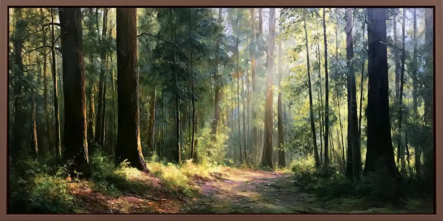 Australain Bush Forest  Panoramic painting