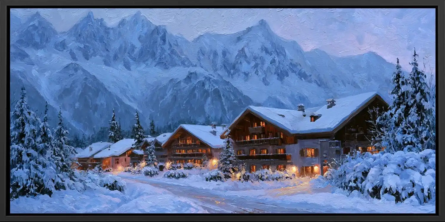 Winter Snow  Panoramic painting