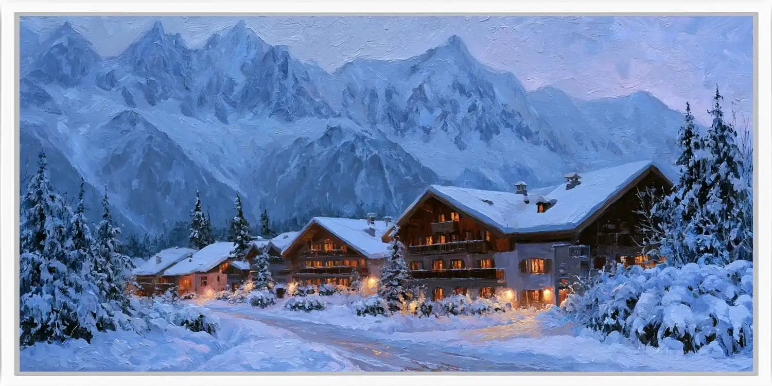 Winter Snow  Panoramic painting