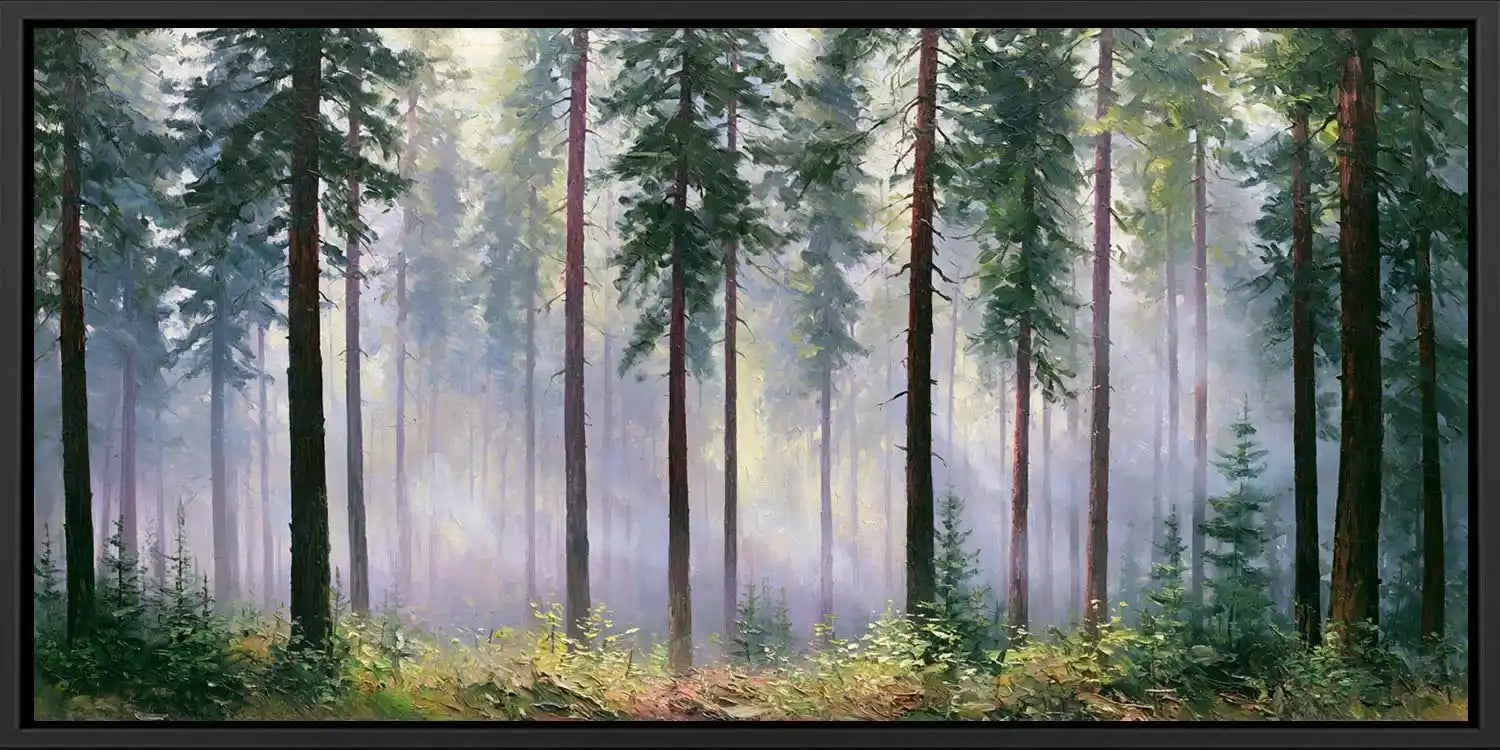 Evergreen Forest  Panoramic painting